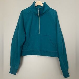 {Lululemon} Scuba Oversized Funnel Neck Half Zip in Storm Teal - Womens XL/XXL